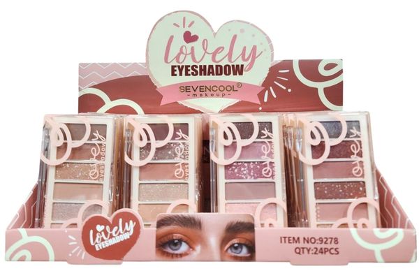 Caja exhibidora de paletas de sombras para ojos Sevencool Lovely