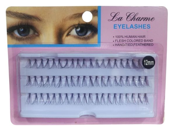 Blíster de pestañas postizas individuales marca La Charme de 12 mm