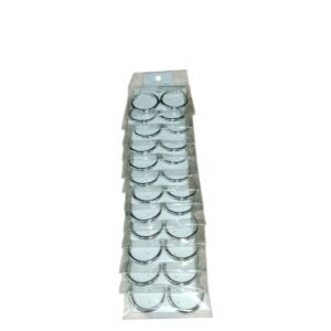 TIRA x1 Par Argollas Plateadas 3cm Clásicas Finas – Brillo Espejo – Cierre Seguro