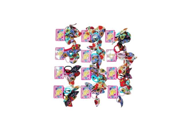 PACK x12 Tarjetas Colitas con Moño Orejitas de Conejo Animal Print Leopardo – 36 Unidades – Elástico Suave