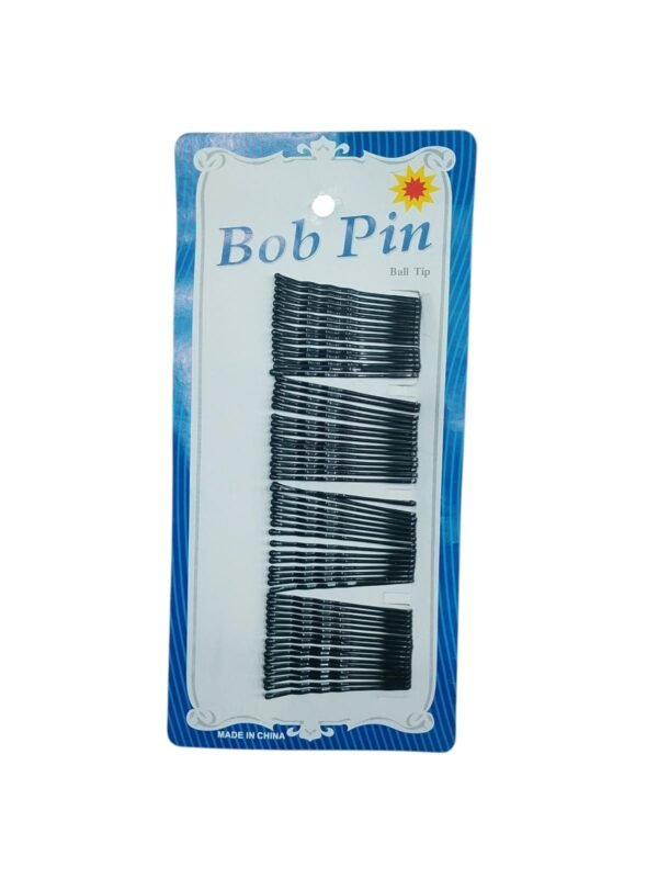 PACK x60 Horquillas Negras Bob Pin Punta de Bola – Invisibles, Antideslizantes, No se Clavan