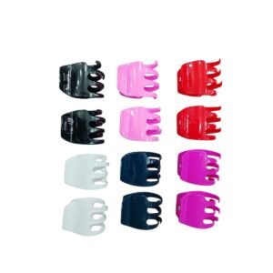 PACK x12 Pinzas Garra Medianas Multicolor Trendy – Sujeción Fuerte – 6 Colores Vibrantes