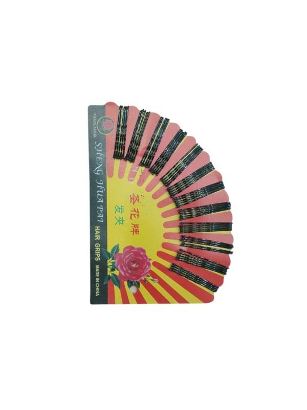 MODACOOLSAS7 PACK x36 Horquillas Invisibles Profesionales – Tarjeta Abanico Sheng Hua Pai – Ultra Finas Negras