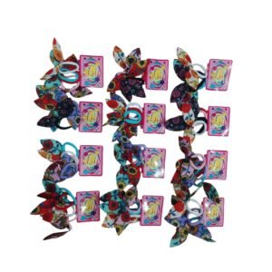 PACK x12 Tarjetas Colitas con Moño Orejitas de Conejo Animal Print Leopardo – 36 Unidades – Elástico Suave