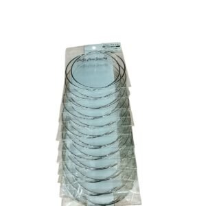 TIRA x1 Par Argollas Plateadas 9cm Extra Grandes Finas – C-6CM – Brillo Espejo Livianas